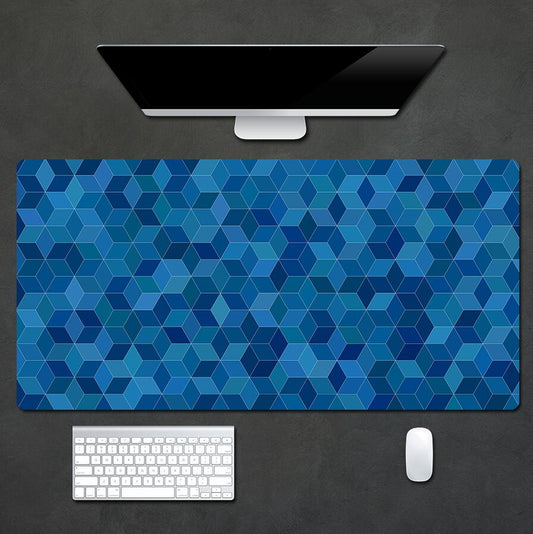 Blue Matrix Desk Mat - Modern Art Collection