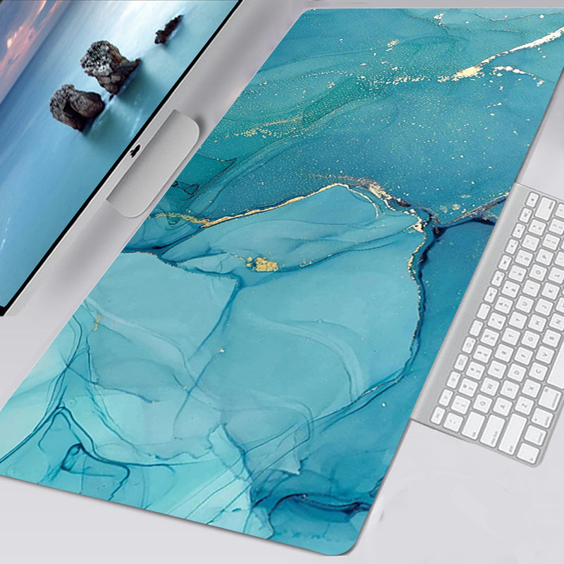 Carolina Blue Marbled Desk Mat - 2022 Marbled Collection