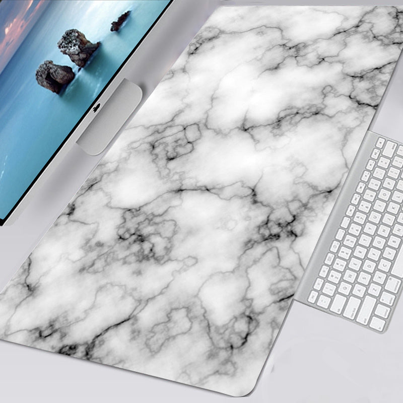 Grey Marbled Desk Mat - 2022 Marbled Collection