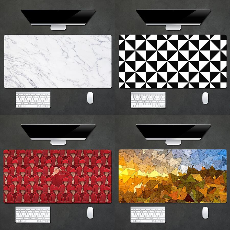 Crumpled Red Edition Desk Mat - Modern Art Collection