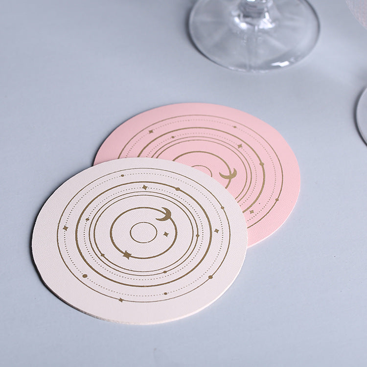 Space Orbit Leather Coasters