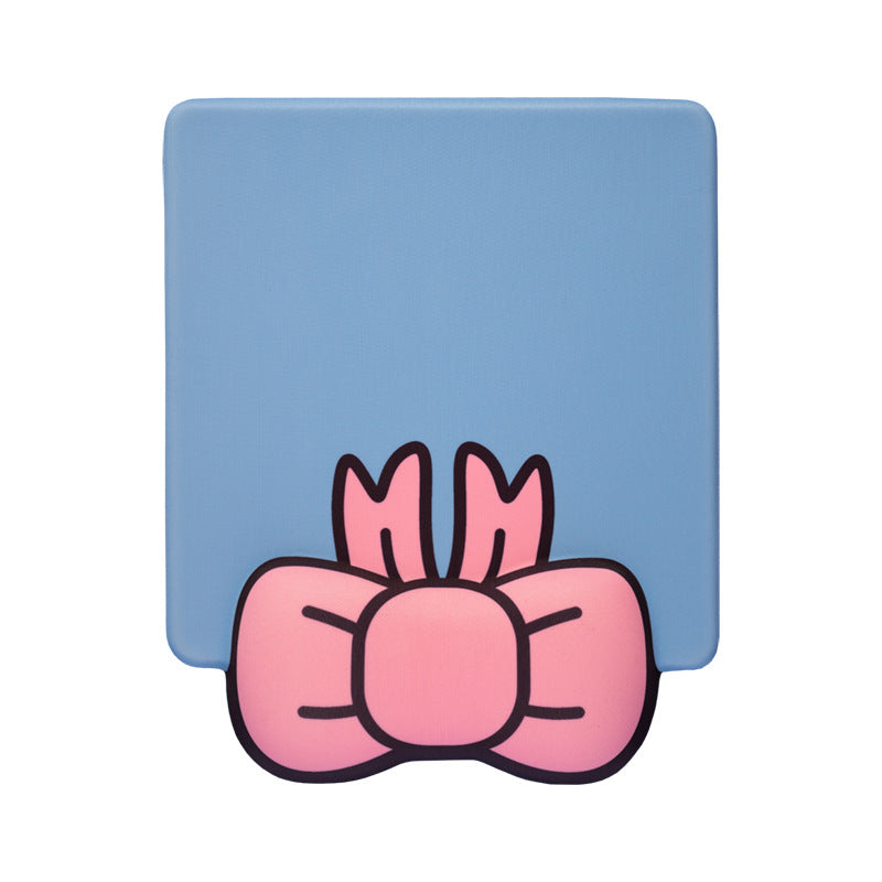 [Blue] Bowknot Wristband Mouse Pad Keyboard Hand Rest Cute Cartoon