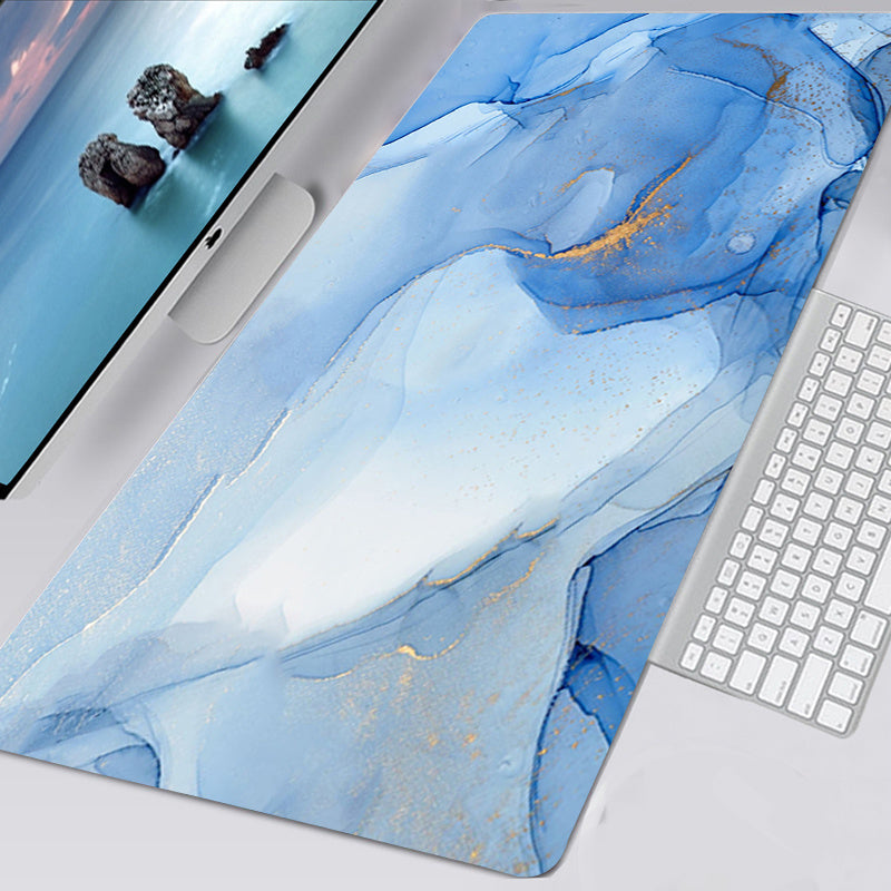 Carolina Blue Marbled Desk Mat - 2022 Marbled Collection