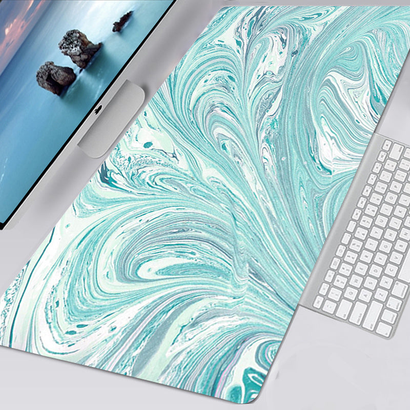 Carolina Blue Marbled Desk Mat - 2022 Marbled Collection